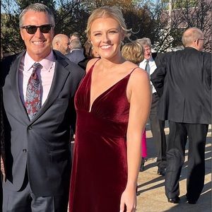 Jenny Yoo Madden DARK BERRY velvet bridesmaid dress, size 8